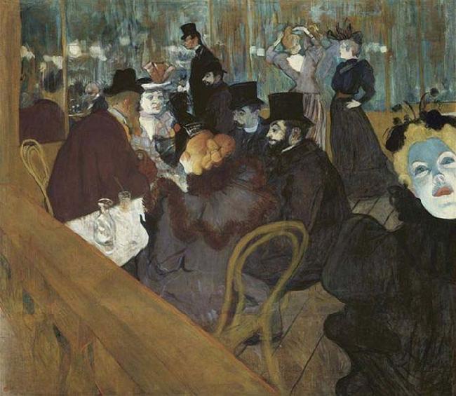 Henri de toulouse-lautrec Self portrait in the crowd, at the Moulin Rouge Germany oil painting art